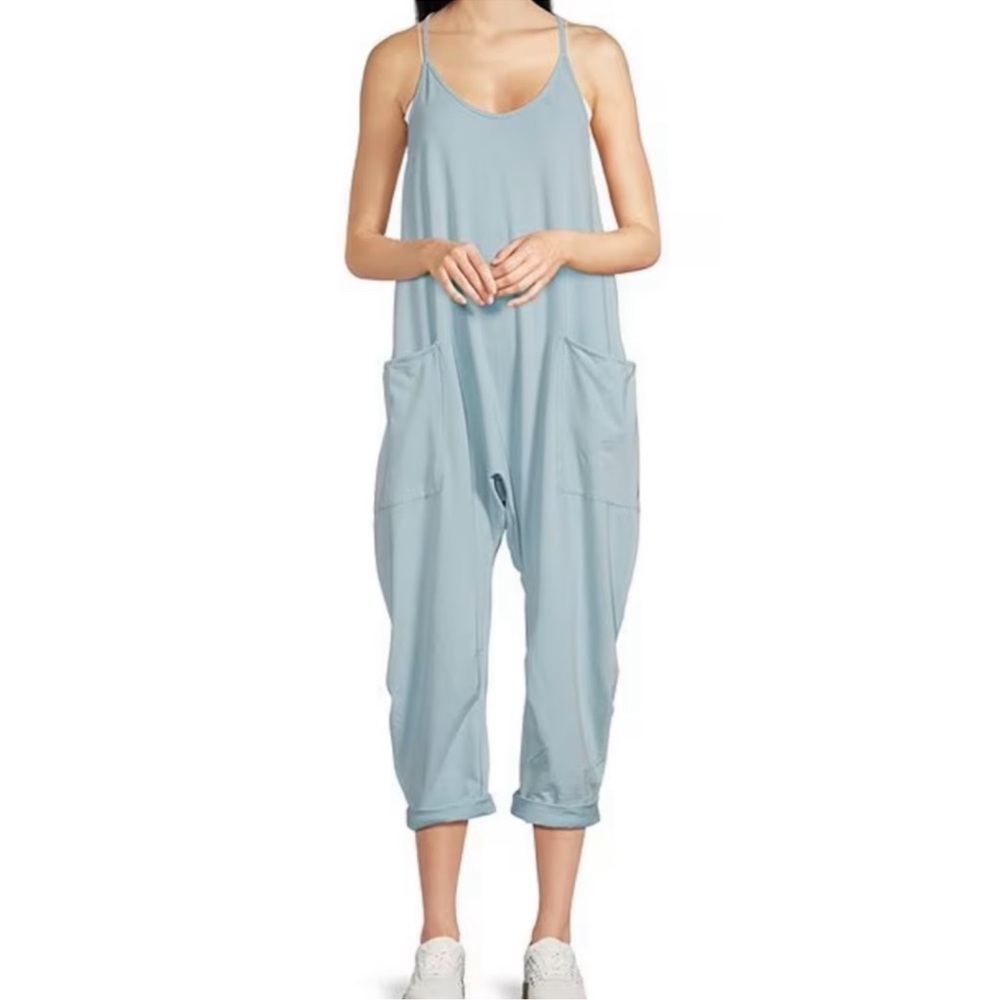 Free People Movement Hot Shot Onesie Baby Blue Medium